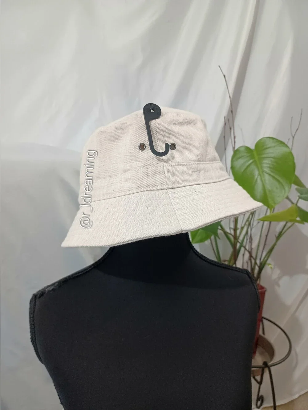 NWT Banana Republic Denim Bucket Hat Size M/L In Ecru